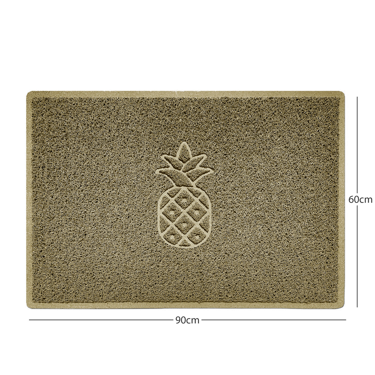 "Funny Pineapple" Grey Spaghetti Door Mat