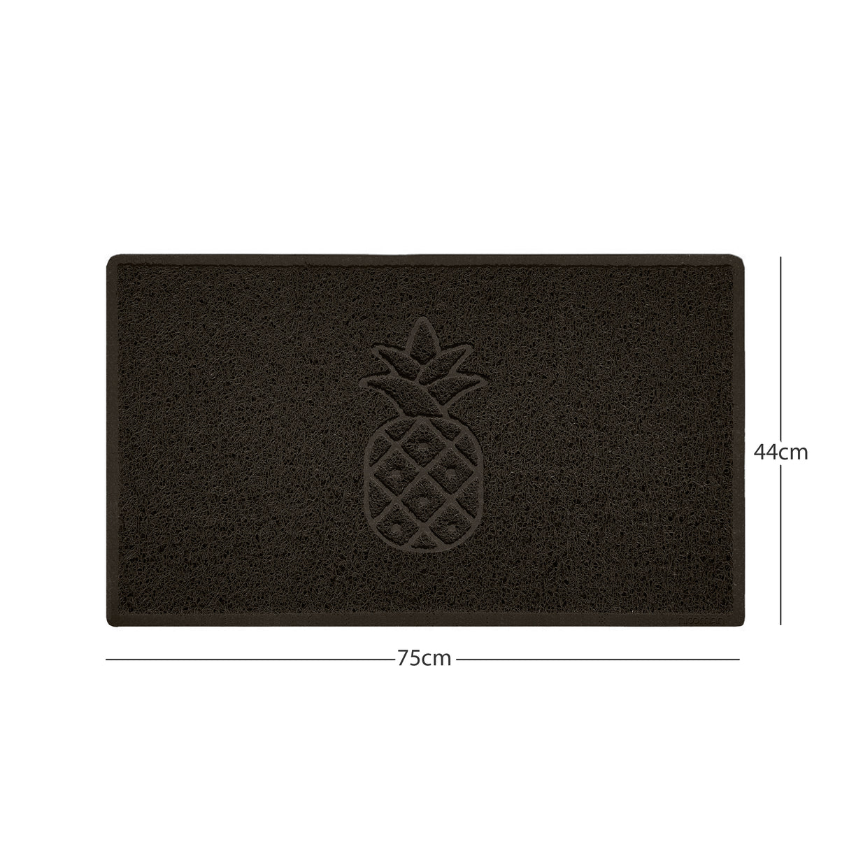 Embossed Pineapple Grey Spaghetti Door Mat