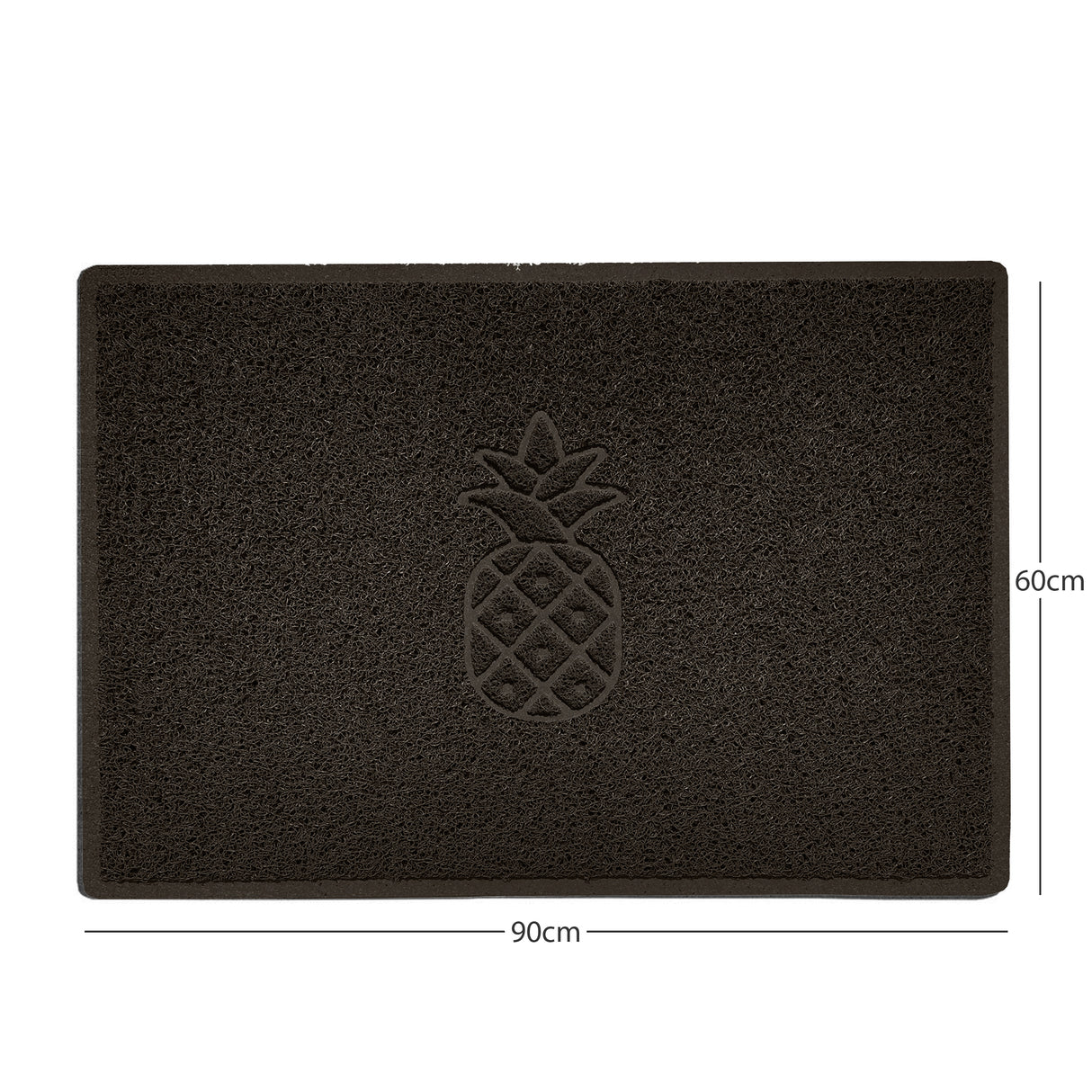 "Funny Pineapple" Grey Spaghetti Door Mat