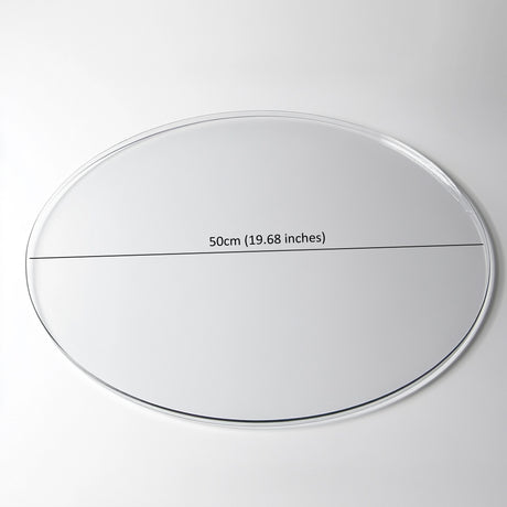 PVC Round Table Protector Mat - Transparent / Frosted