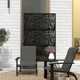Freestanding Outdoor Privacy Screen with Stand 122cm x 198cm - Bamboo Style