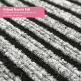 Striped Needlefelt Doormat - Grey