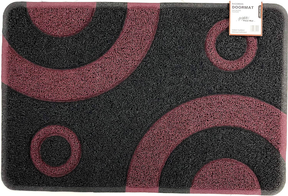 Geo Circle Spaghetti Doormat 90x60cm - Purple