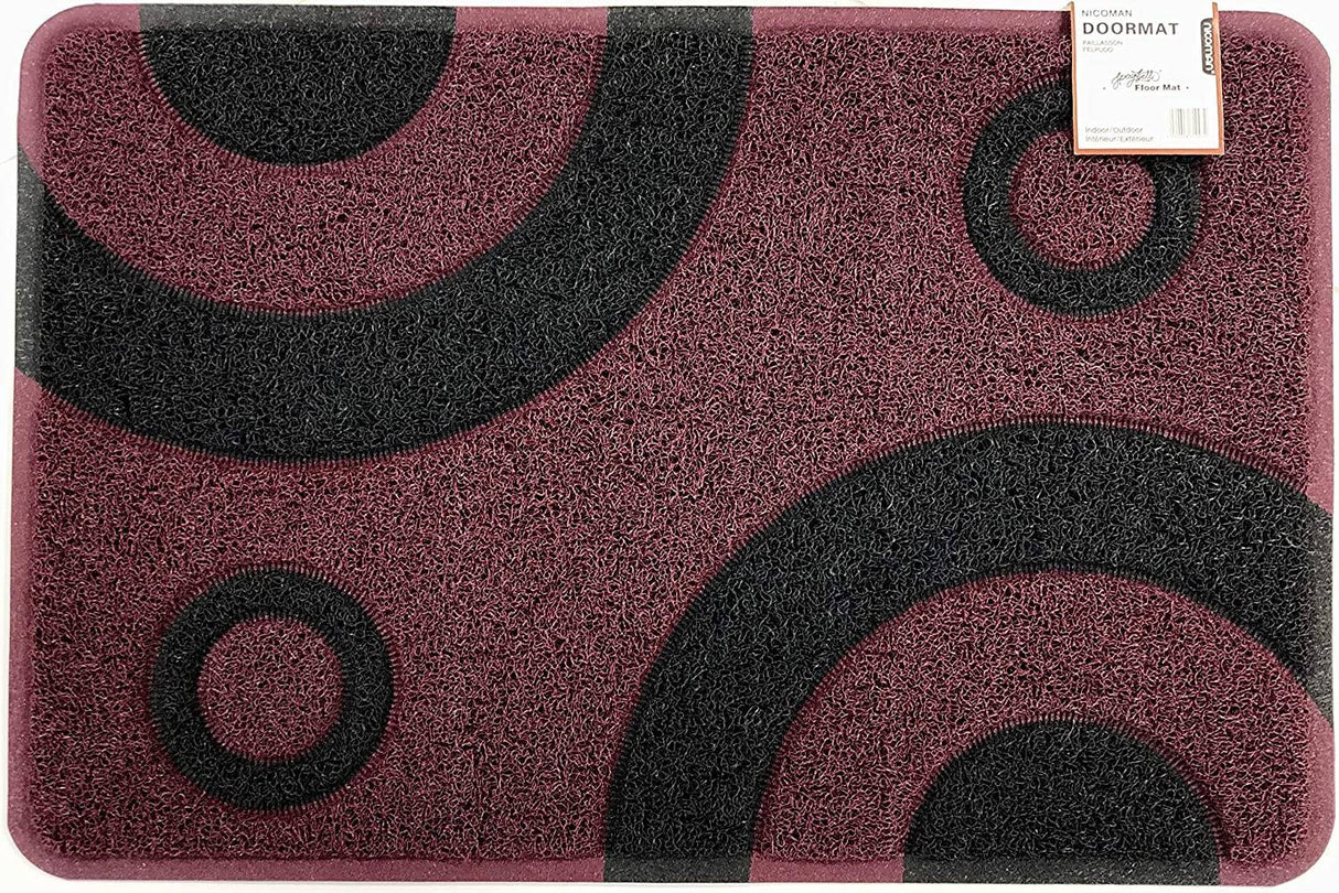 Geo Circle Spaghetti Doormat 90x60cm - Purple