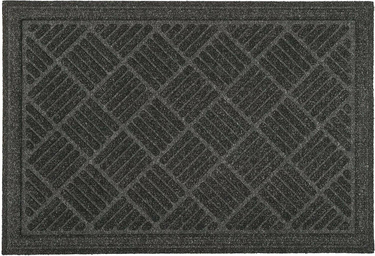 Eco Friendly Chequered Door Mat - Grey