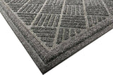 Eco Friendly Chequered Door Mat - Grey