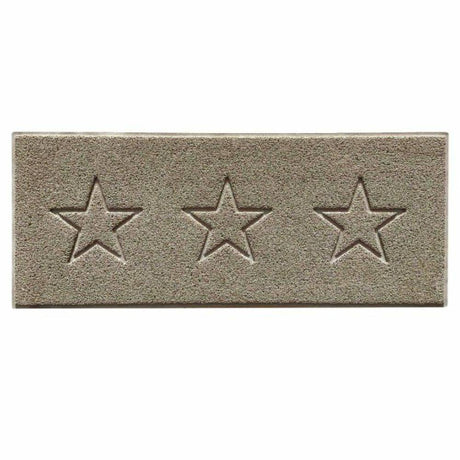 Embossed Triple Star Home Entrance Runner Mat - Multiple Colours