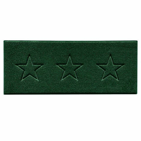 Embossed Triple Star Home Entrance Runner Mat - Multiple Colours