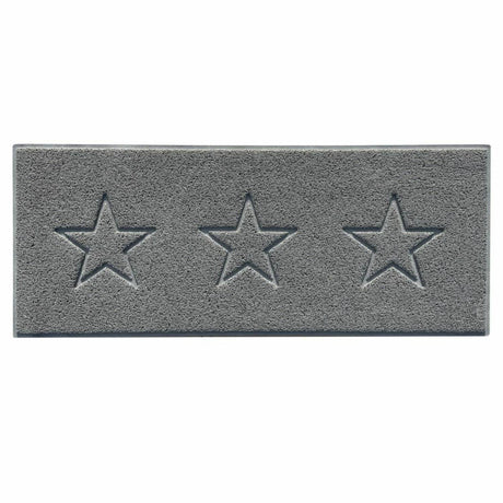 Embossed Triple Star Home Entrance Runner Mat - Multiple Colours