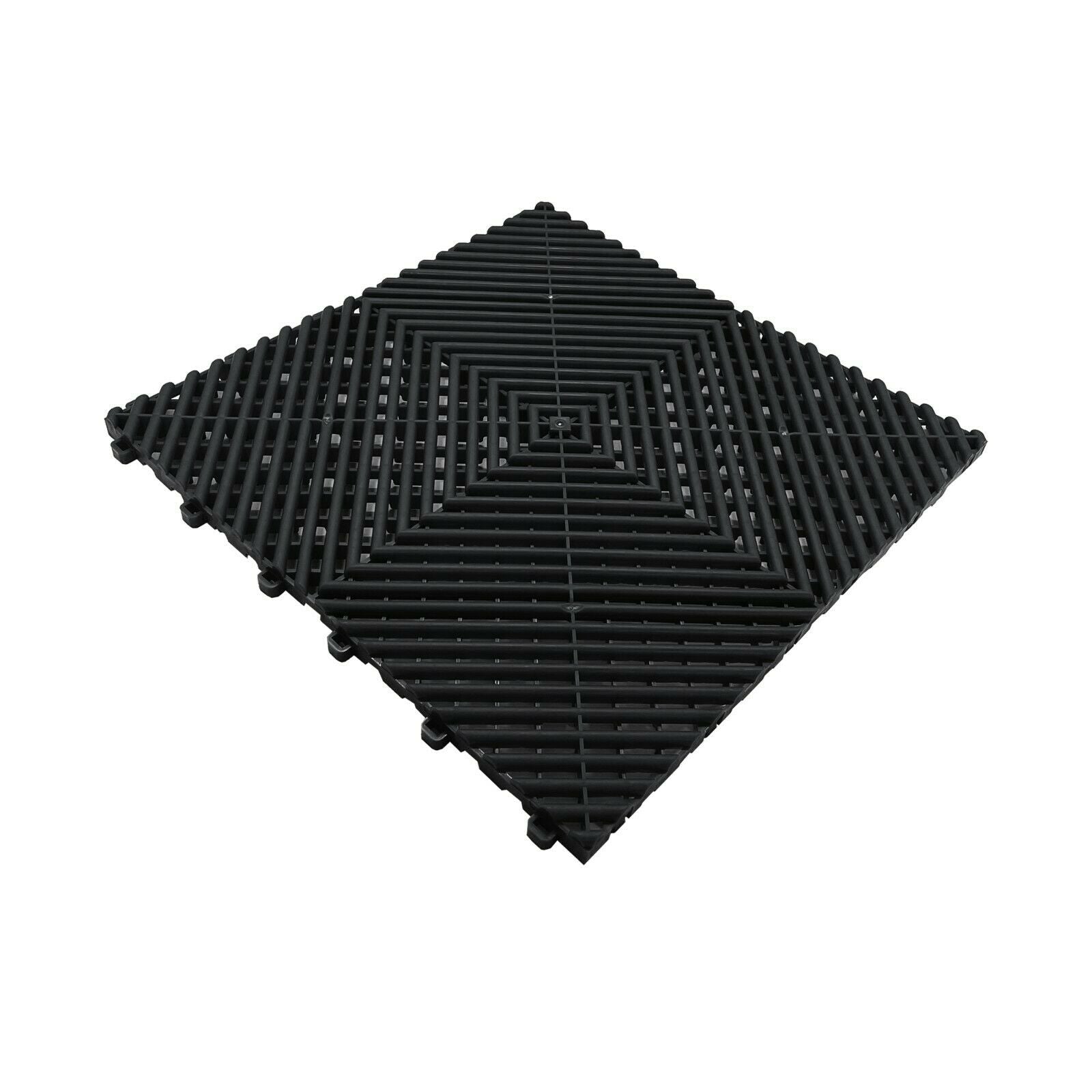 Nicoman Modular Interlocking Ribbed Garage Flooring Tiles