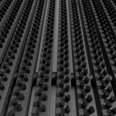 Nicoman Aluminium Door Mat with Slats & Black Brushes
