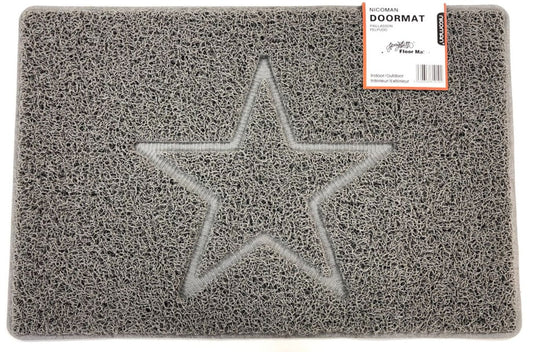 Nicoman STAR Shape Star Door Mat, Non-Slip, Easy Clean, Machine Washable