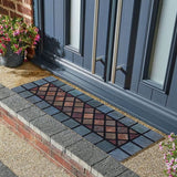 Eco-Friendly Rubber Step Mat - Blue Border